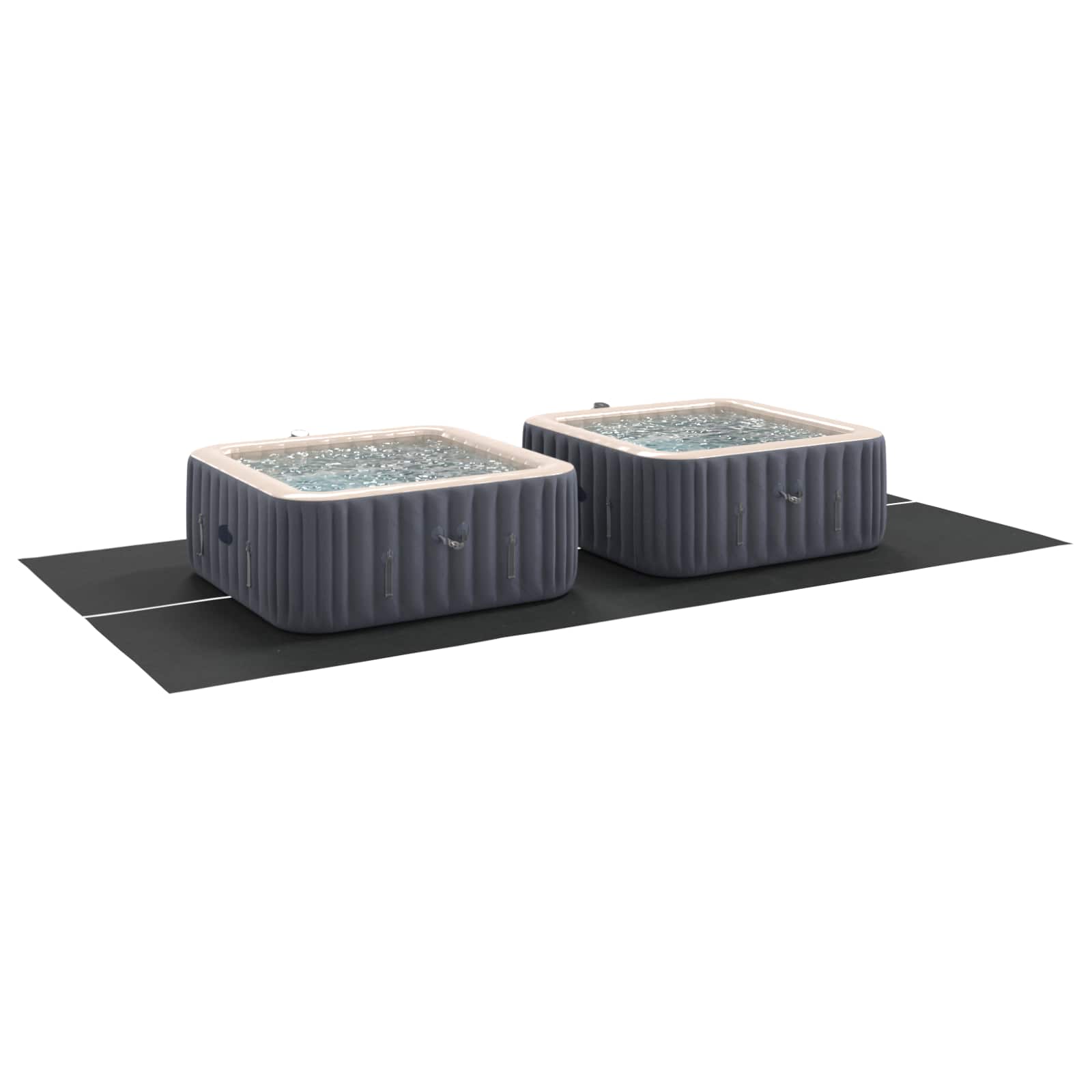 vidaXL Pool Ground Sheet 500 x 250 x 0.1 cm Rectangular Black 3