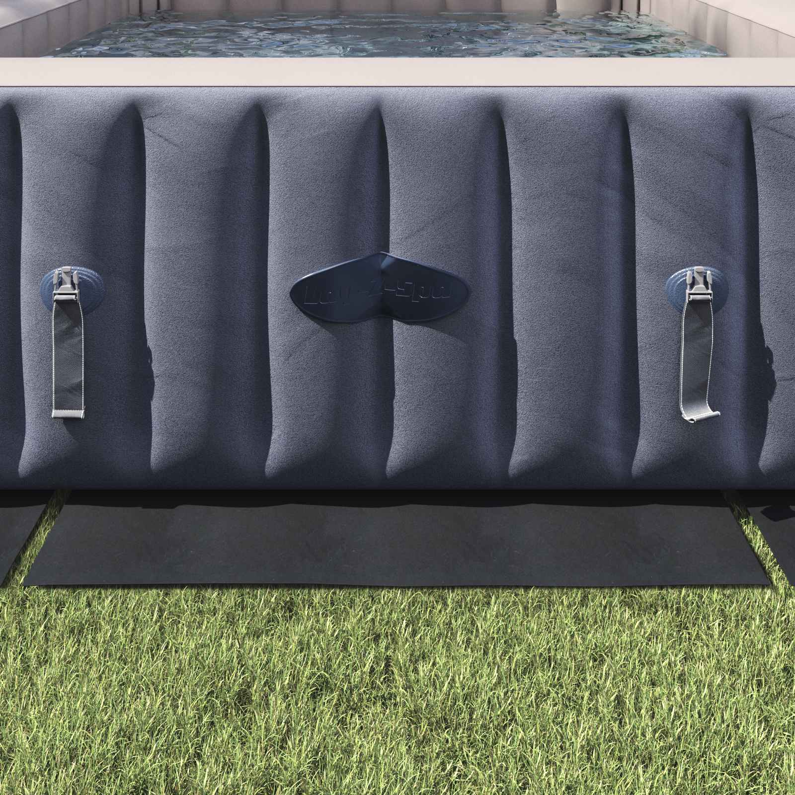vidaXL Pool Ground Sheet 550 x 280 x 0.1 cm Rectangular Black 4