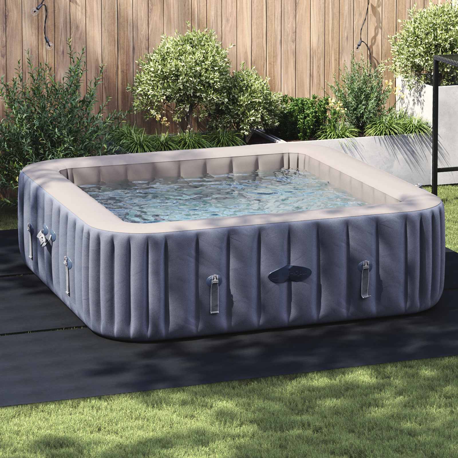 vidaXL Pool Ground Sheet 396 x 396 x 0.1 cm Square Non-woven Fabric 1