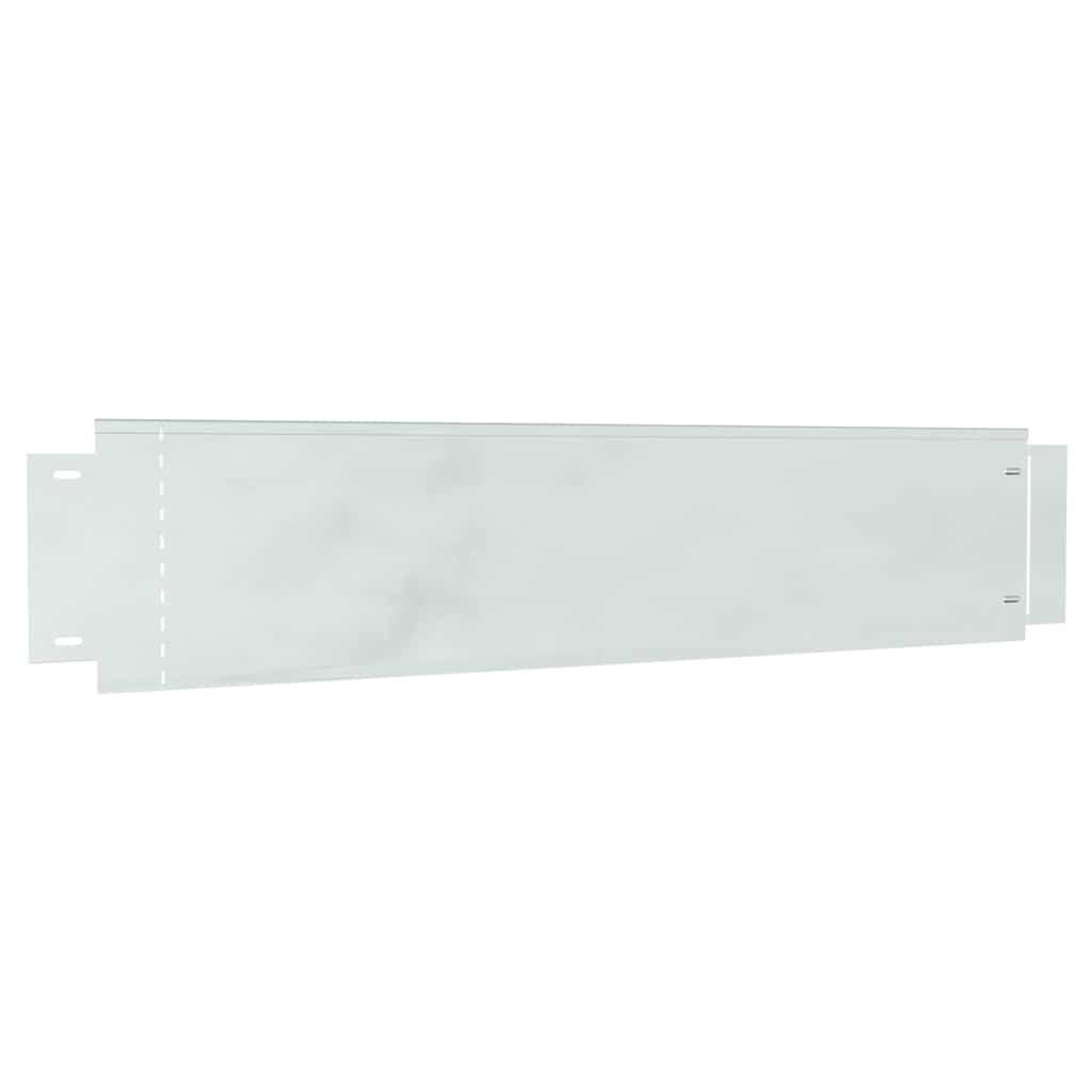 vidaxl Lawn Fence 100 x 20 x 0.07 cm Galvanized Steel Galvanized Color 2