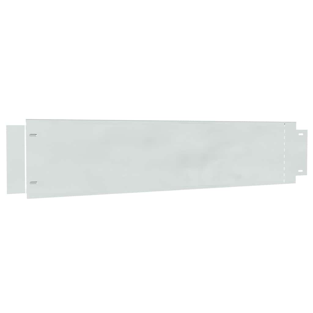 vidaxl Lawn Fence 100 x 20 x 0.07 cm Galvanized Steel Galvanized Color 6