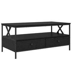 vidaXL Coffee Table Black oak 100 x 51 x 45 cm Engineered wood 2