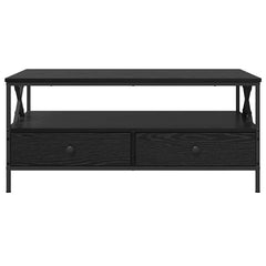 vidaXL Coffee Table Black oak 100 x 51 x 45 cm Engineered wood 6