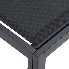 Garden Sofa Black Aluminium without table