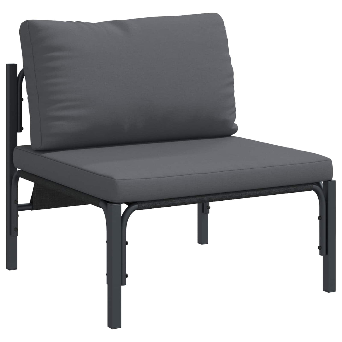Garden Sofa Set 12 pcs Black Steel without table