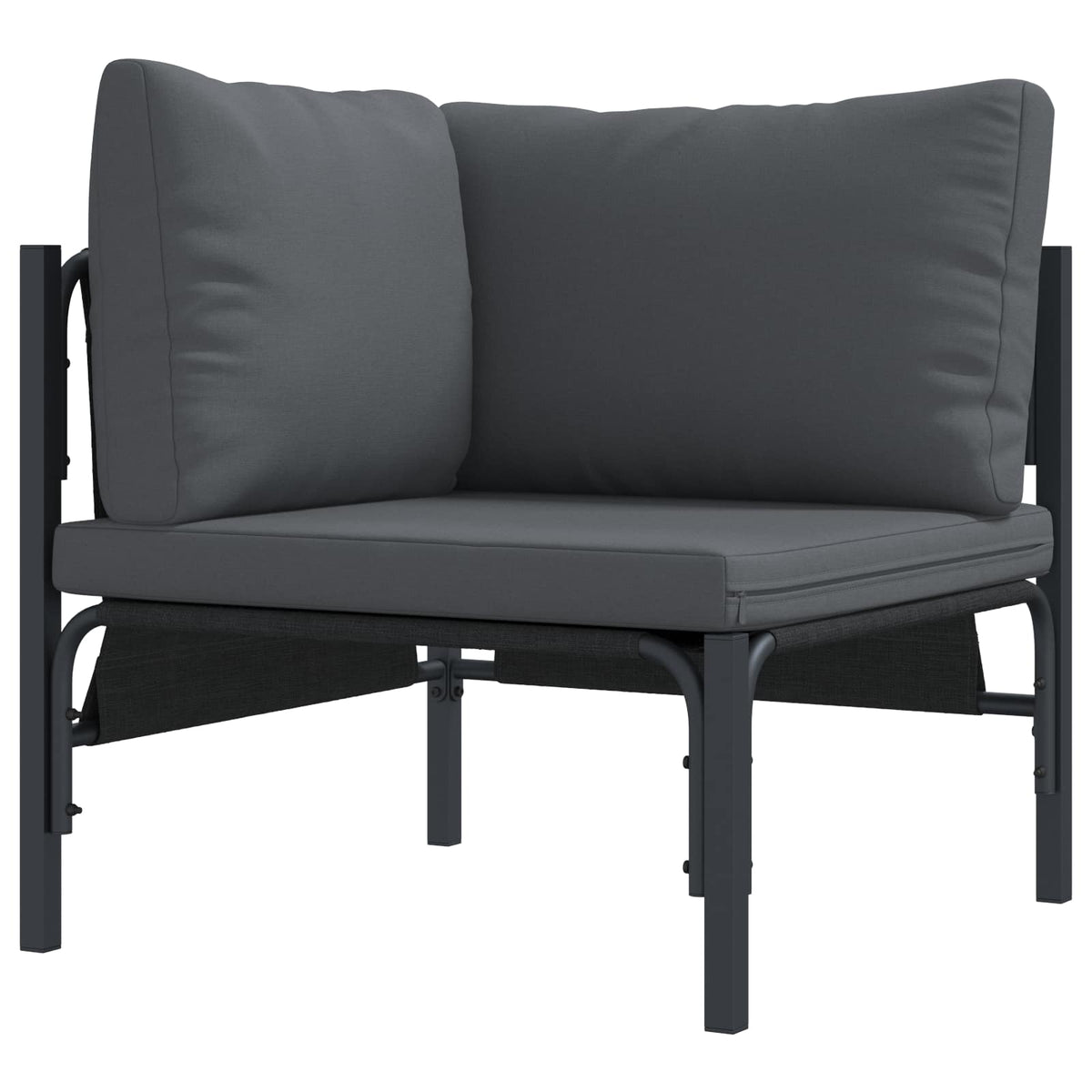 Garden Sofa Set 13 pcs Black Steel without table