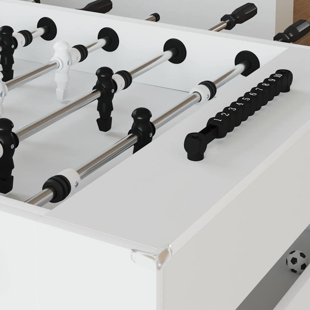 Foosball Table 146.5 x 74 x 85 cm Engineered Wood White