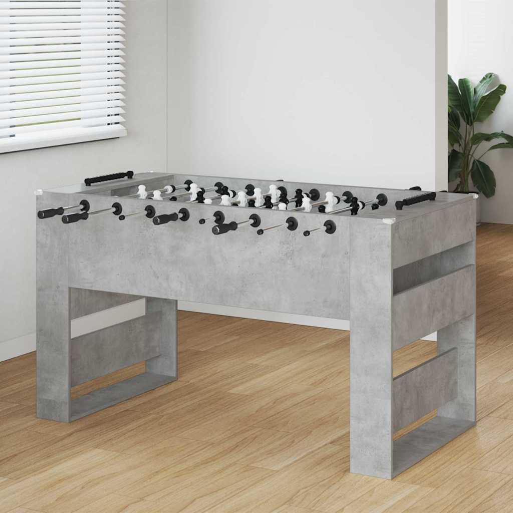Foosball Table 146.5 x 74 x 85 cm Engineered Wood Concrete grey