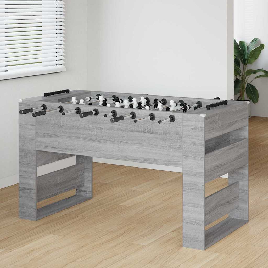Foosball Table 146.5 x 74 x 85 cm Engineered Wood Grey sonoma
