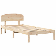 Bed Frame Headboard Solid Pine Wood Length Natural