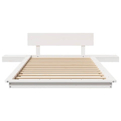 Bed Frame Wood Length 200 cm White 90 cm