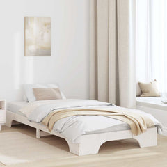 Bed Frame Solid Pine Wood White height