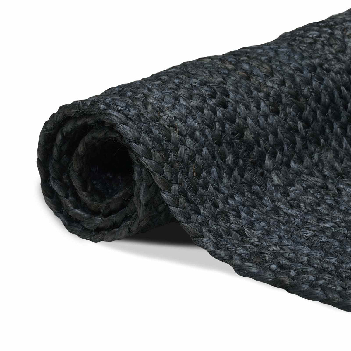 Area Rug Jute Dark Grey Width 60 cm 300 cm