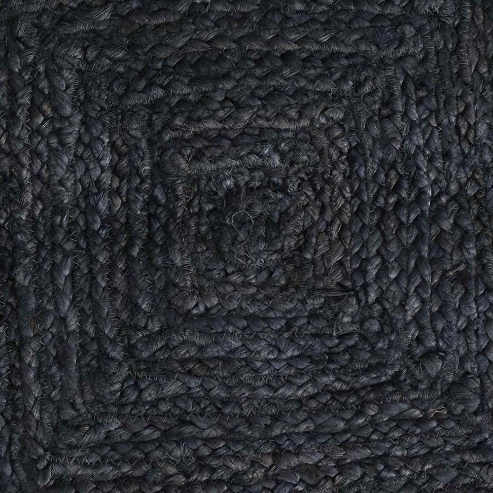 Area Rug Jute Dark Grey Width