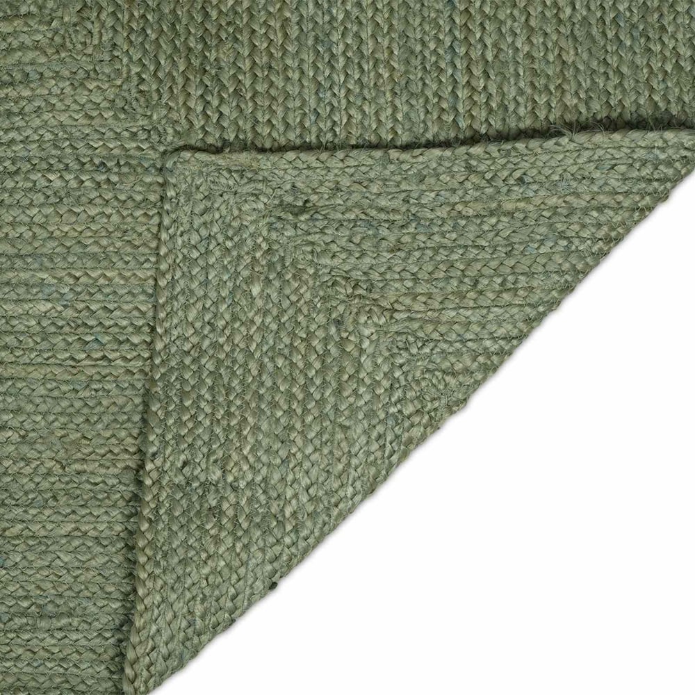 Area Rug Jute Olive Green 60 cm 110 cm