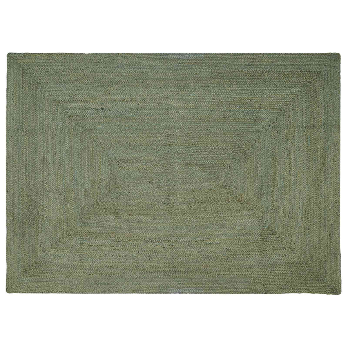 Area Rug Jute Olive Green