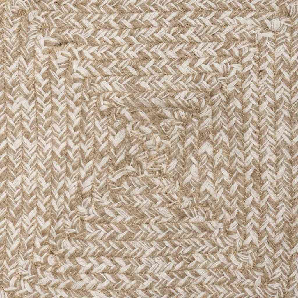 vidaXL Area Rug Natural and White 120 x 170 cm Jute 4