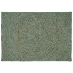 Area Rug Jute Olive Green