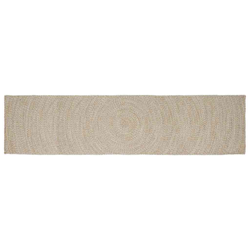 vidaXL Area Rug Jute Natural and white