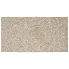 vidaXL Area Rug Jute Natural and white