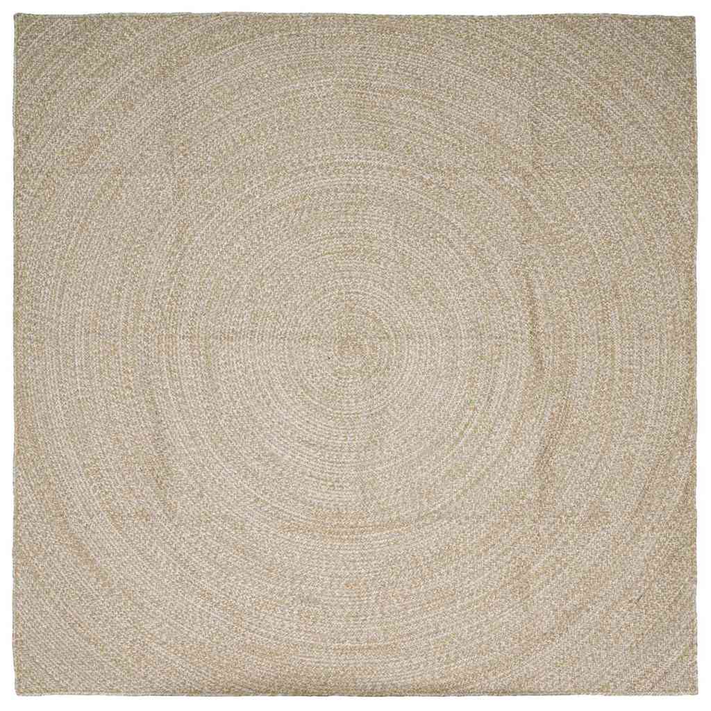 vidaXL Area Rug Jute Natural and white