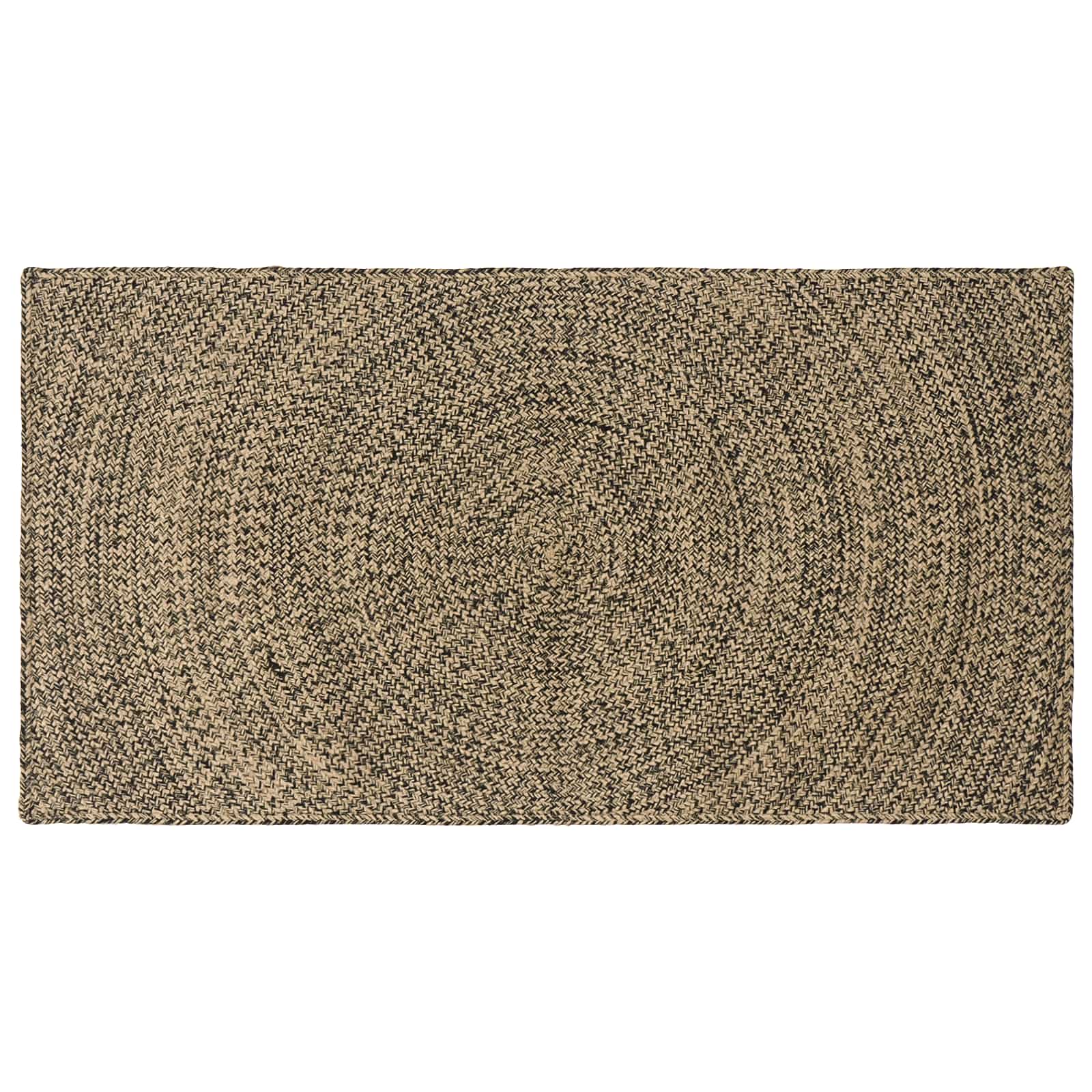 vidaXL Area Rug Natural and Black 100 x 200 cm Jute 1