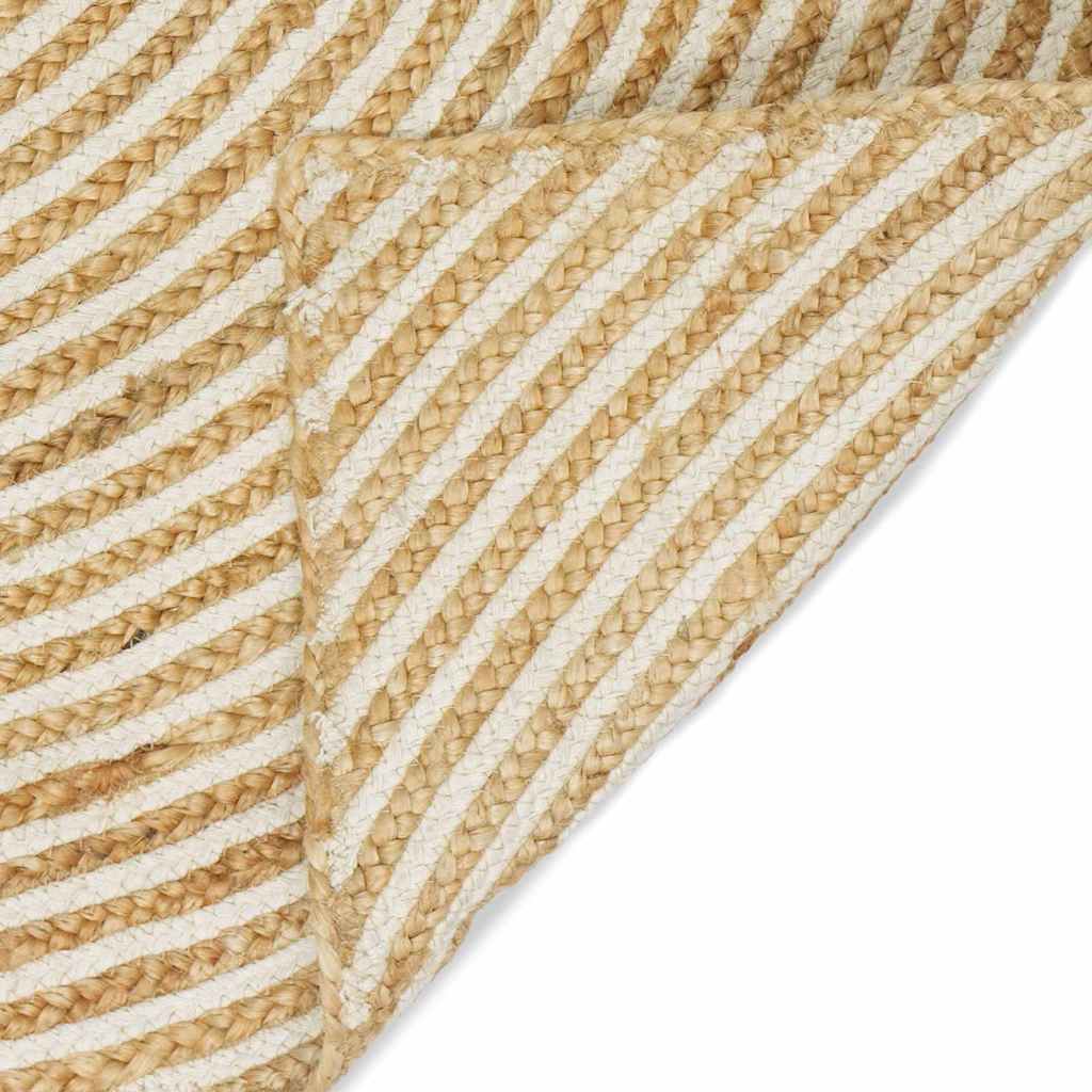 vidaXL Area Rug White 80 x 250 cm Jute 5