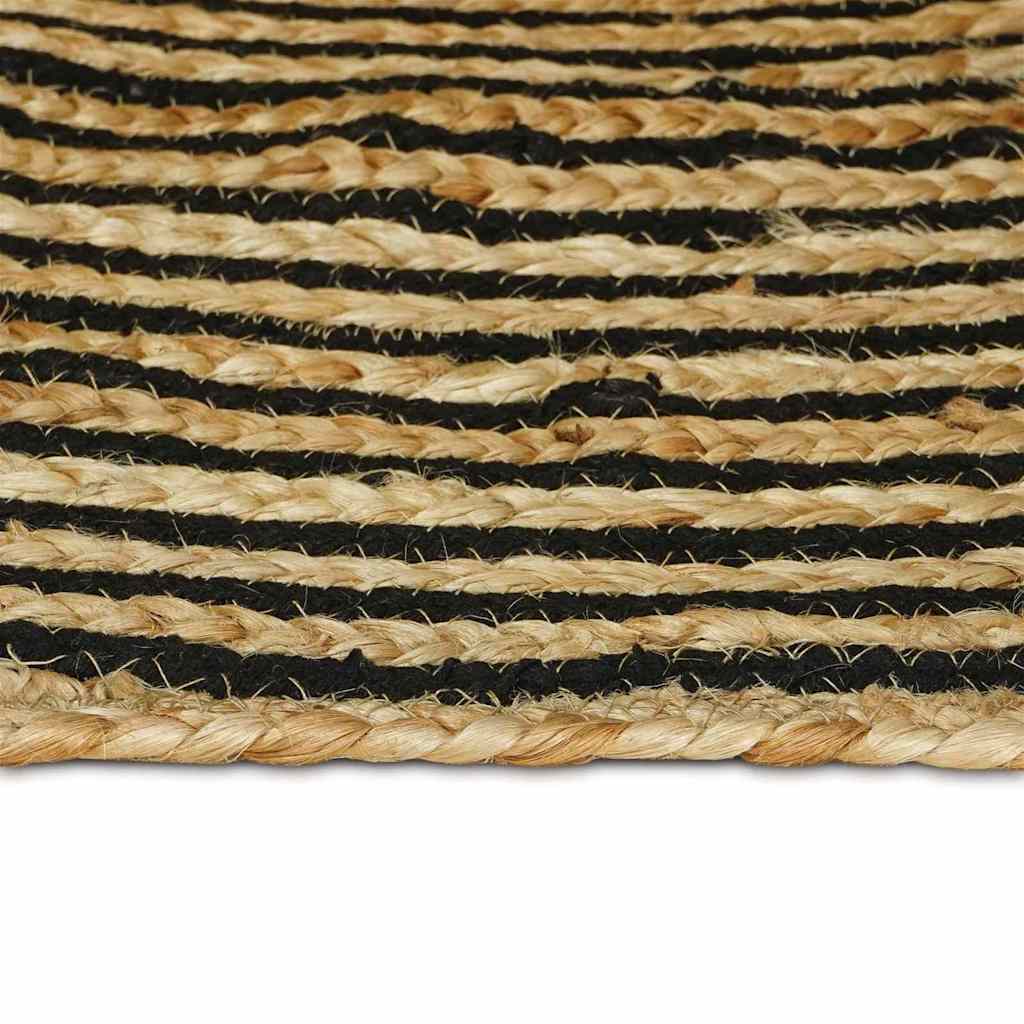 vidaXL Area Rug Black 120 x 170 cm Jute 4
