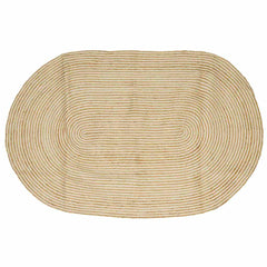 Area Rug Jute Natural white