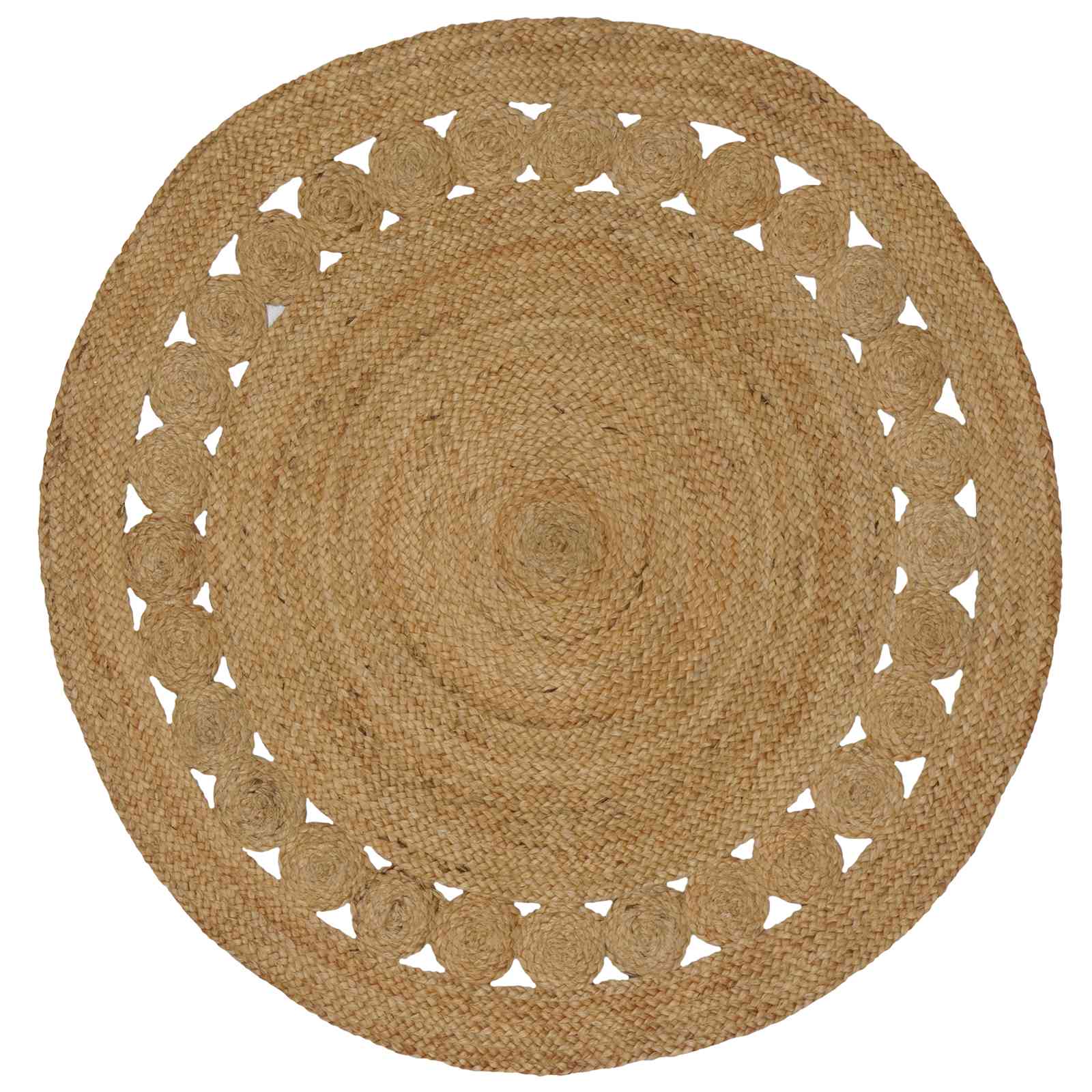 vidaXL Area Rugs Natural Ø 120 cm Jute 1