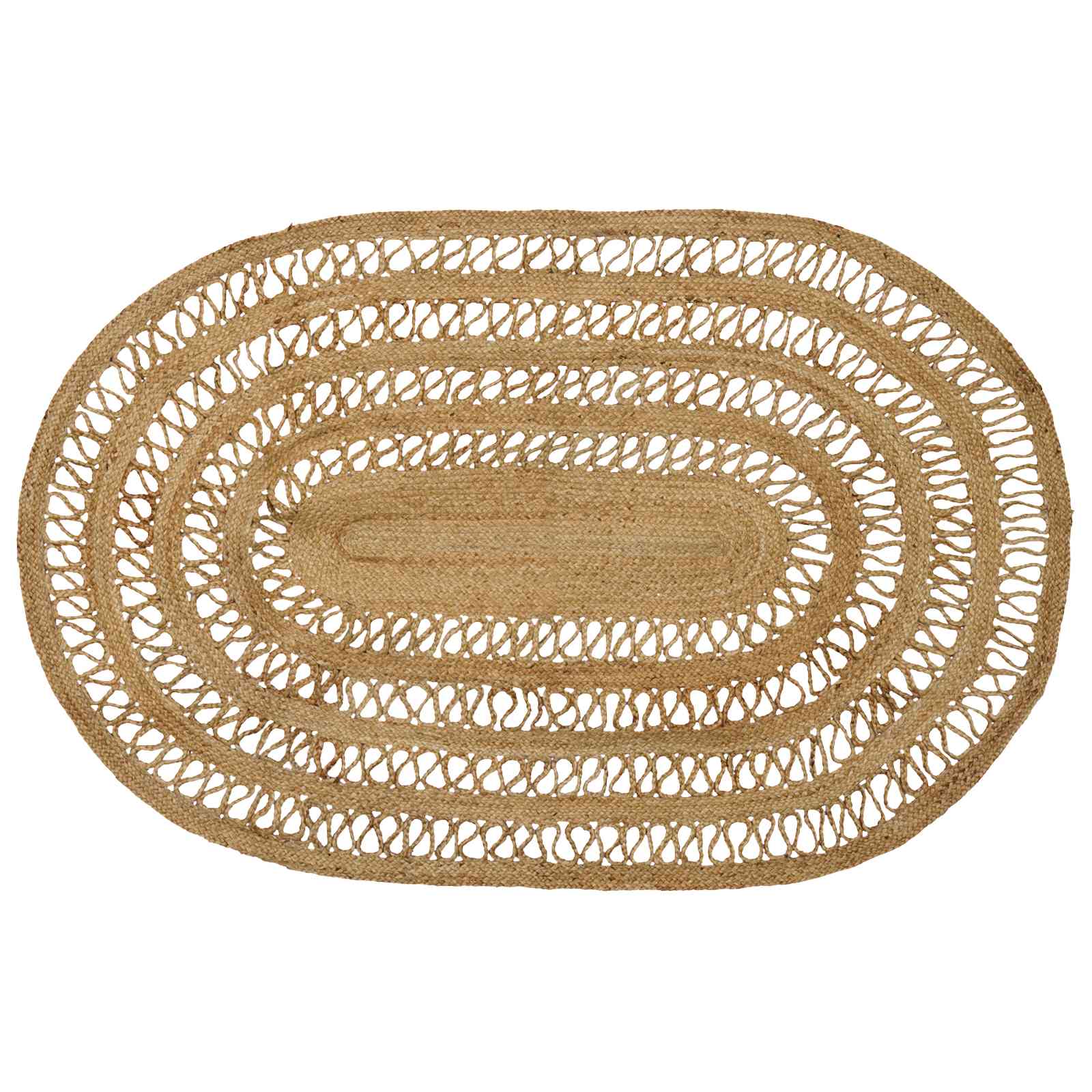 vidaXL Area Rug Natural 122 x 183 cm Jute 1