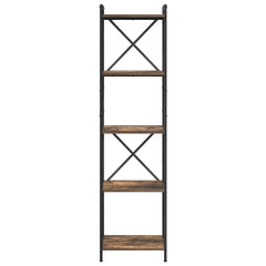 vidaXL Bookshelf 40 x 30 x 155 cm Engineered Wood Smoked Oak 5