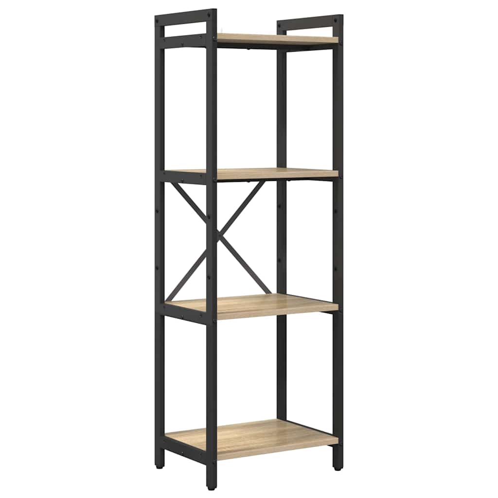 vidaXL Bookshelf 40 x 30 x 119 cm Engineered Wood Sonoma Oak 2
