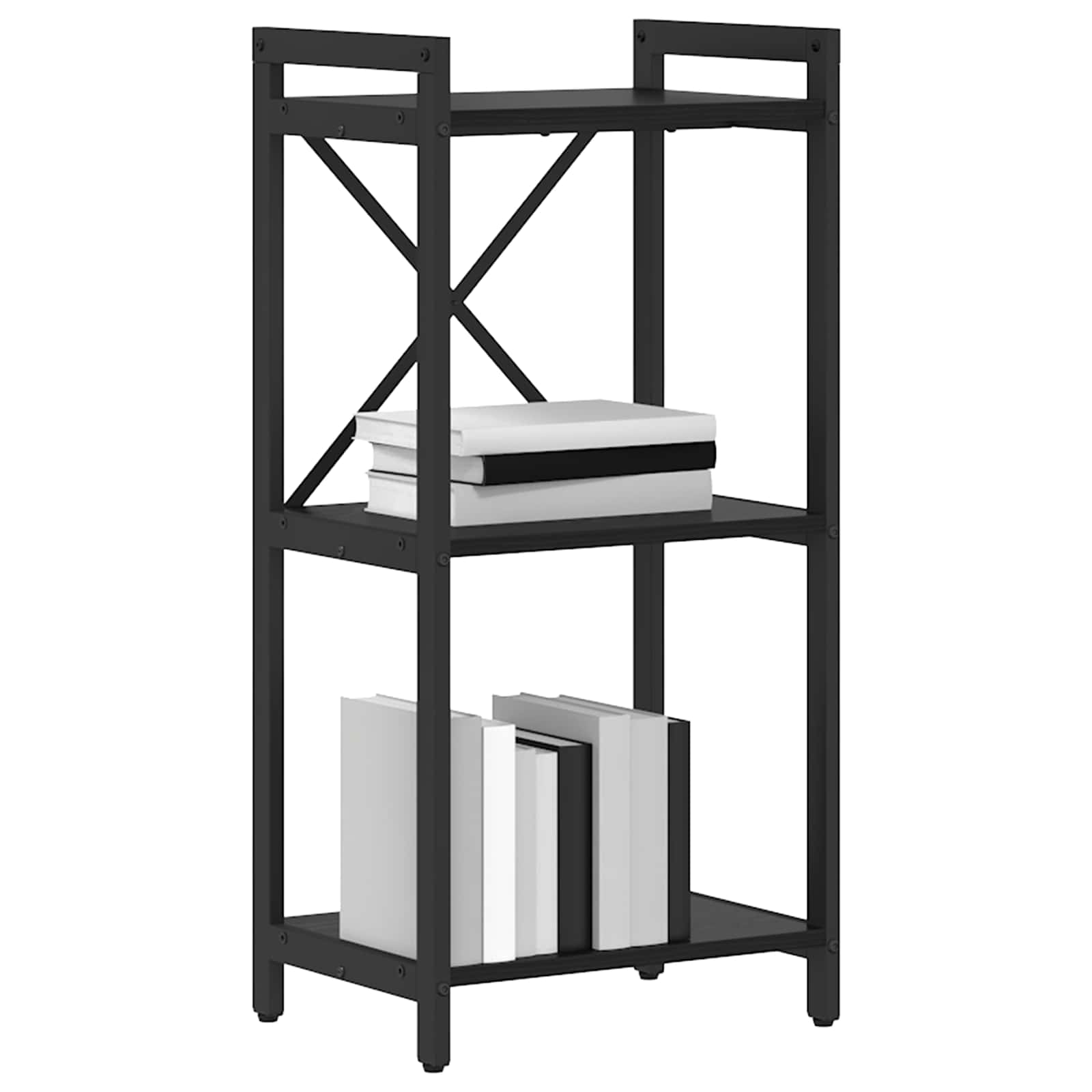 vidaXL Bookshelf 40 x 30 x 85 cm Engineered Wood Black Oak 2