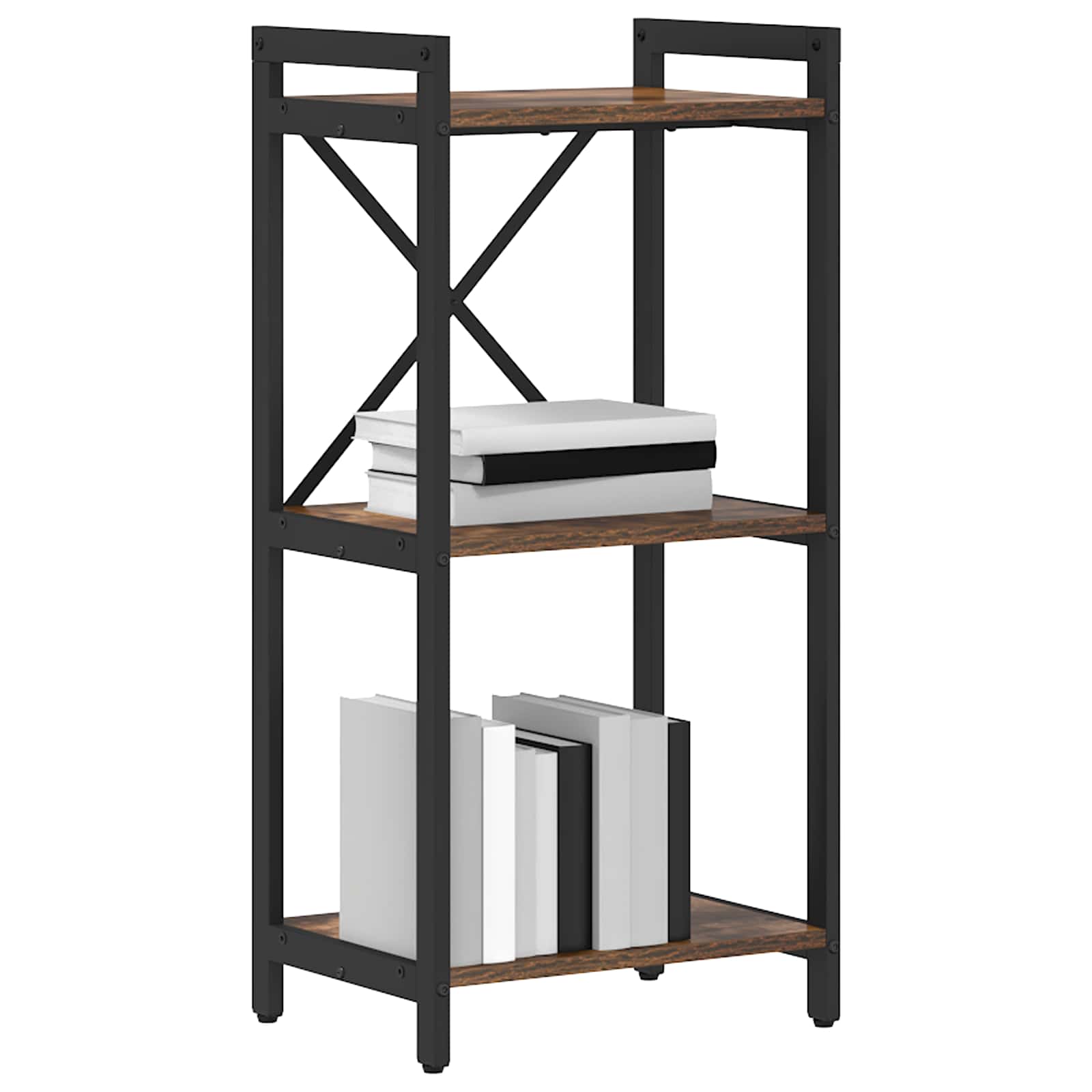 vidaXL Bookshelf 40 x 30 x 85 cm Engineered Wood Smoked Oak 2