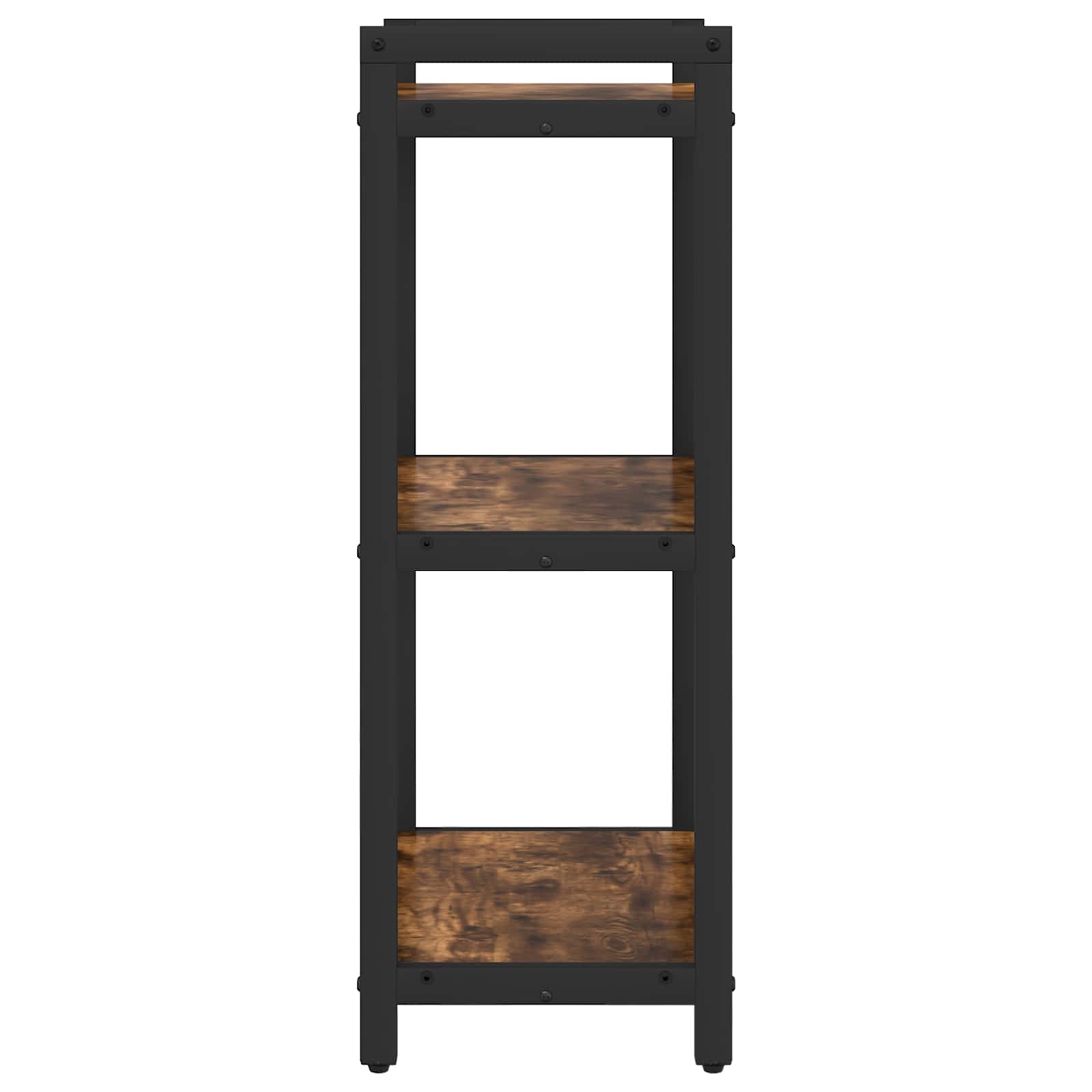 vidaXL Bookshelf 40 x 30 x 85 cm Engineered Wood Smoked Oak 4