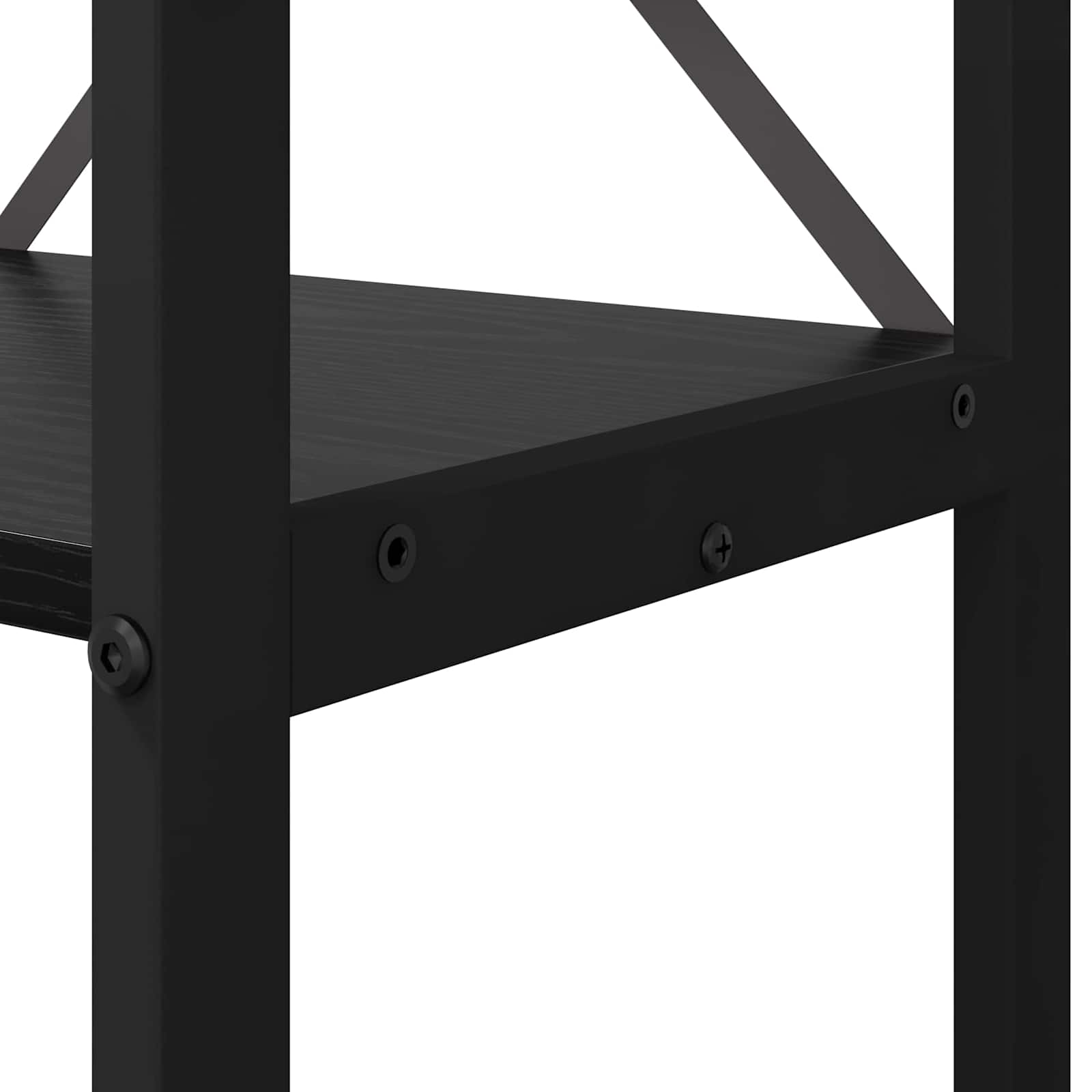 vidaXL Bookshelf 60 x 30 x 155 cm Engineered Wood Black Oak 6