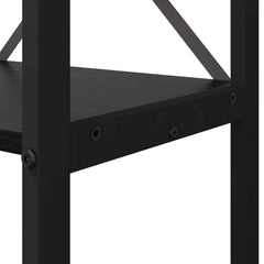vidaXL Bookshelf 60 x 30 x 155 cm Engineered Wood Black Oak 6
