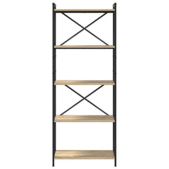 vidaXL Bookshelf 60 x 30 x 155 cm Engineered Wood Sonoma Oak 3