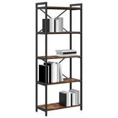 vidaXL Bookshelf 60 x 30 x 155 cm Engineered Wood Smoked Oak 3