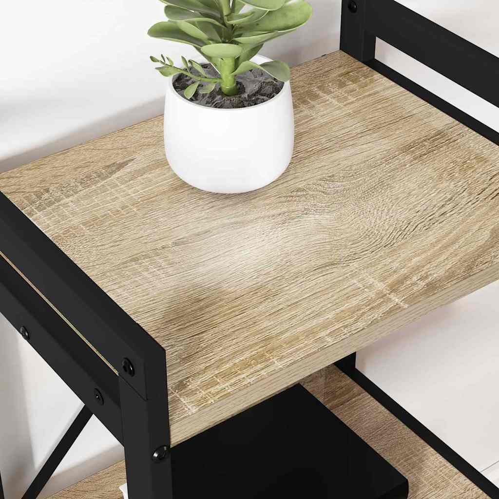 vidaXL Bookshelf 60 x 30 x 85 cm Engineered Wood Sonoma Oak 4