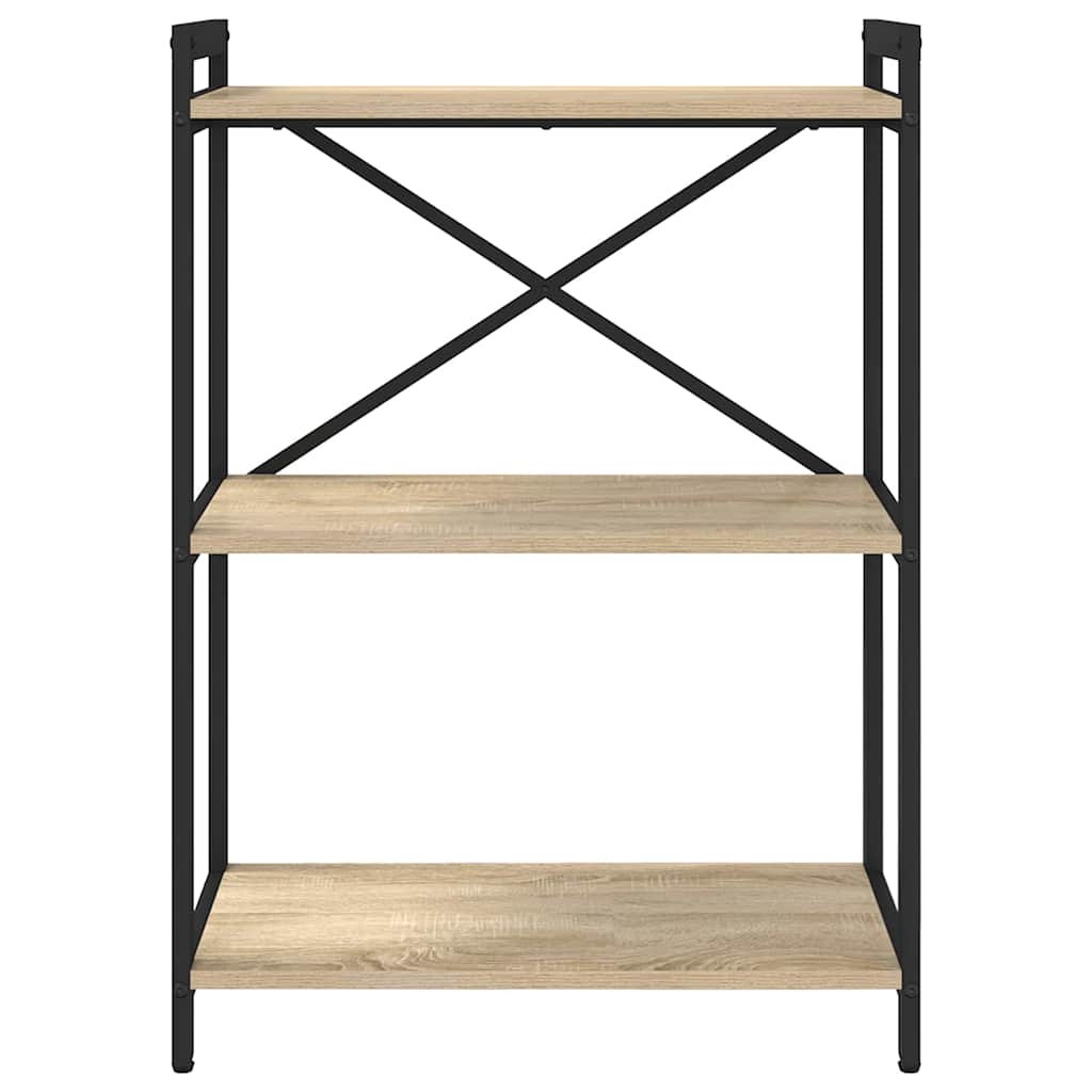 vidaXL Bookshelf 60 x 30 x 85 cm Engineered Wood Sonoma Oak 5