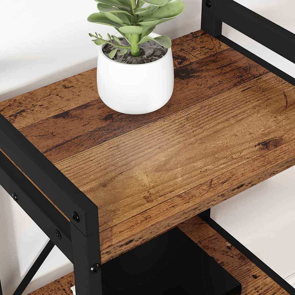vidaXL Bookshelf 60 x 30 x 85 cm Engineered Wood Old wood 4
