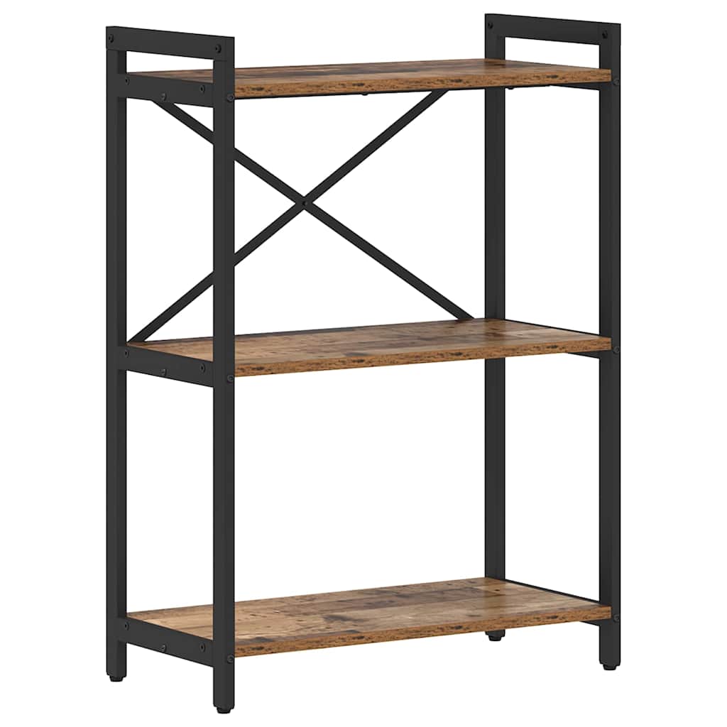 vidaXL Bookshelf 60 x 30 x 85 cm Engineered Wood Old wood 2