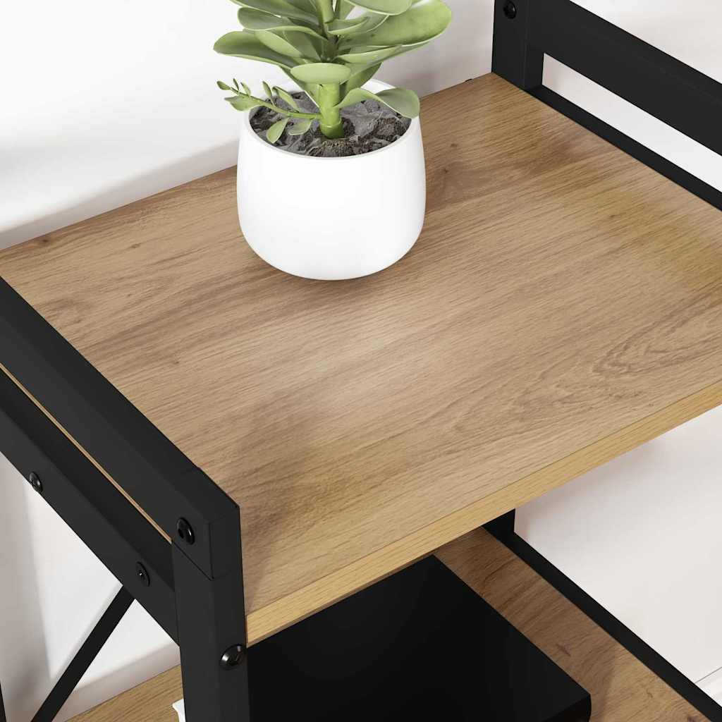 vidaXL Bookshelf 60 x 30 x 85 cm Engineered Wood Artisan Oak 4
