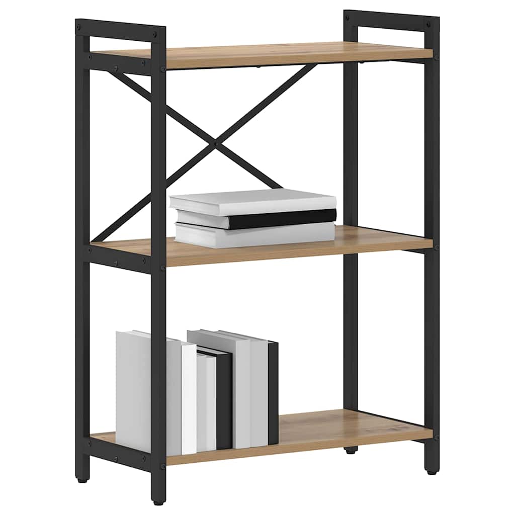 vidaXL Bookshelf 60 x 30 x 85 cm Engineered Wood Artisan Oak 3