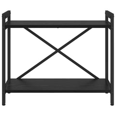 vidaXL Bookshelf 60 x 30 x 50 cm Engineered Wood Black Oak 5