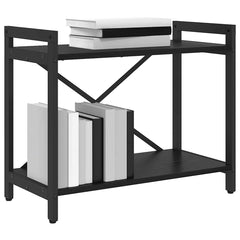 vidaXL Bookshelf 60 x 30 x 50 cm Engineered Wood Black Oak 3