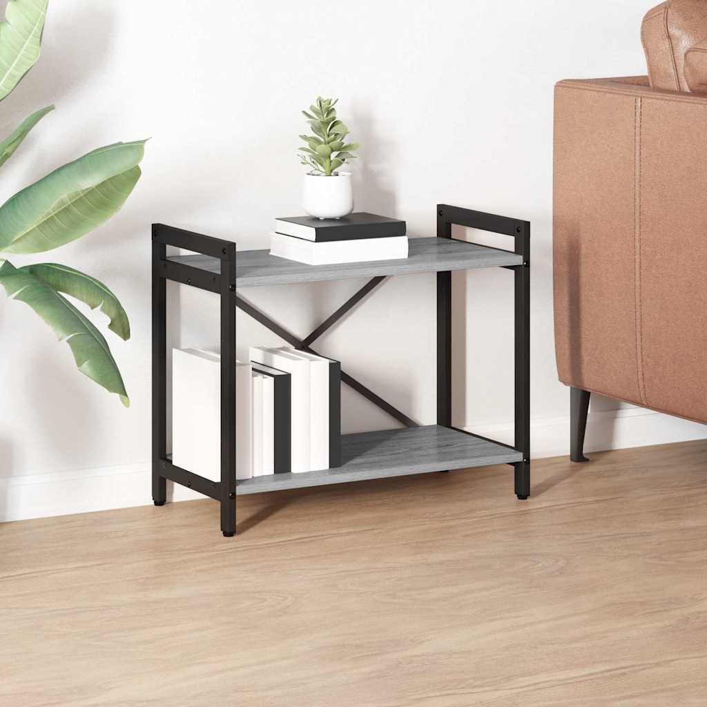 vidaXL Bookshelf 60 x 30 x 50 cm Engineered Wood Grey sonoma 1