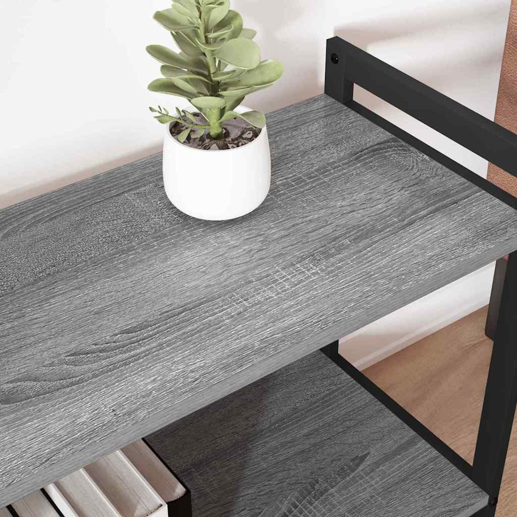 vidaXL Bookshelf 60 x 30 x 50 cm Engineered Wood Grey sonoma 4